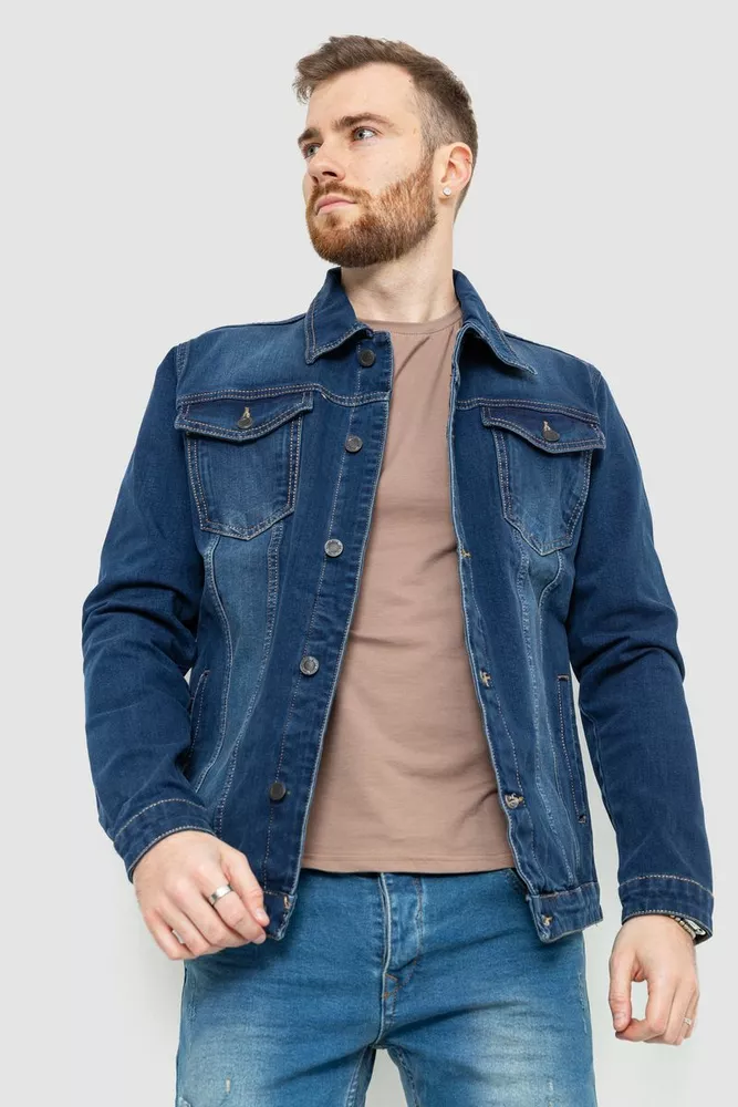 Купити Джинсова куртка чоловіча, колір синій, 157R0143 - Фото №1
