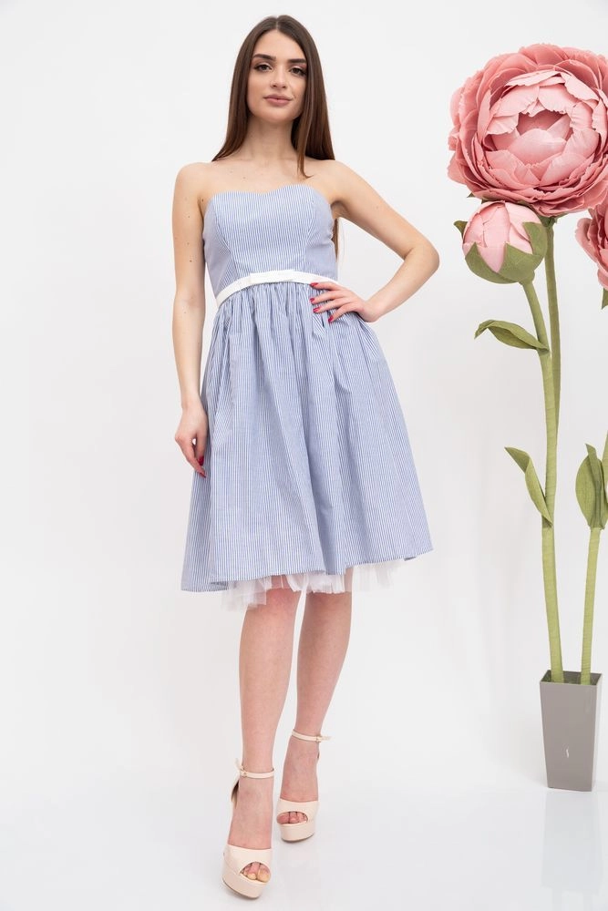 Купити Сукня жіноча  -уцінка, колір синьо-білий, 131R2770U - Фото №1