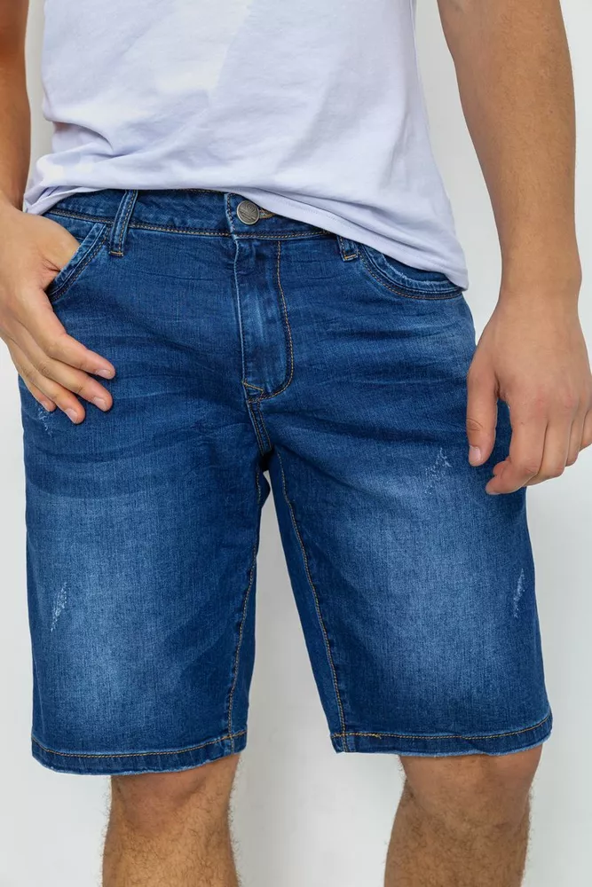 Купить Шорты джинсовые мужские, цвет синий, 244R5A-080 - Фото №1