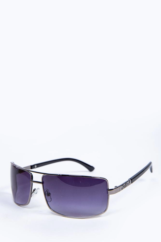 Купити Чорно-сріблясті сонцезахисні окуляри для чоловіків 154R1918-1 оптом - Фото №1