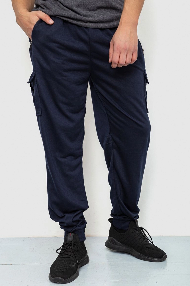 Купить Спорт штаны мужские, цвет темно-синий, 244R41266 оптом - Фото №1