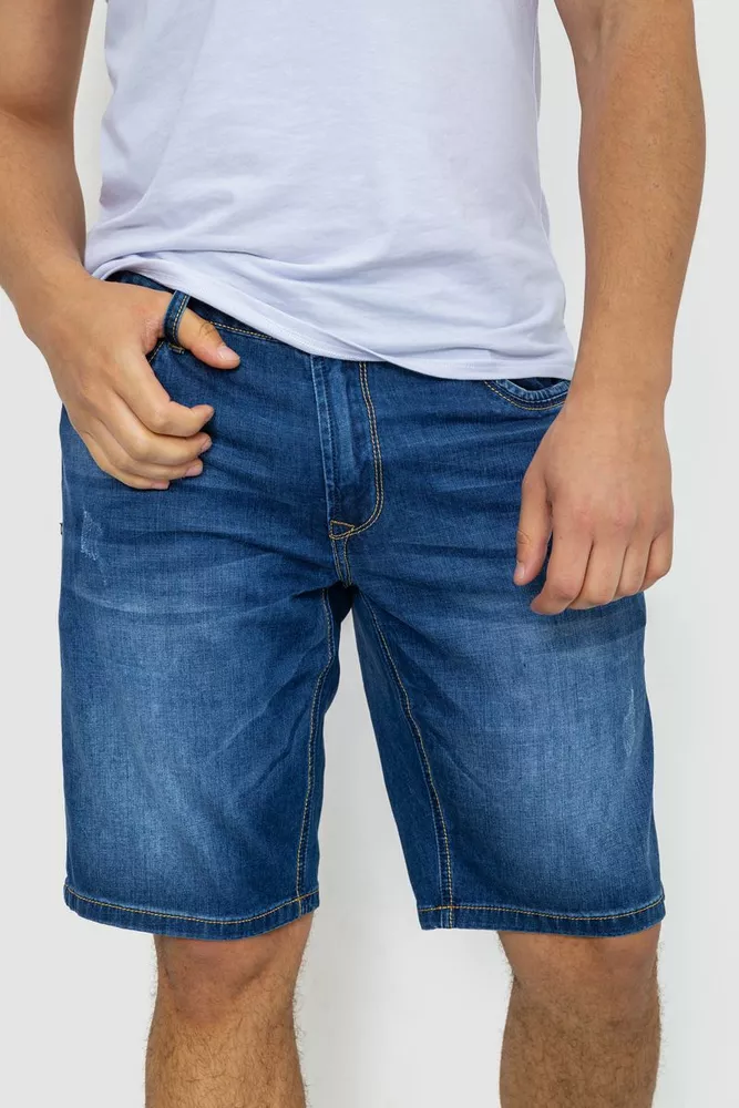 Купить Джинсовые шорты мужские, цвет синий, 244R5A-050 оптом - Фото №1