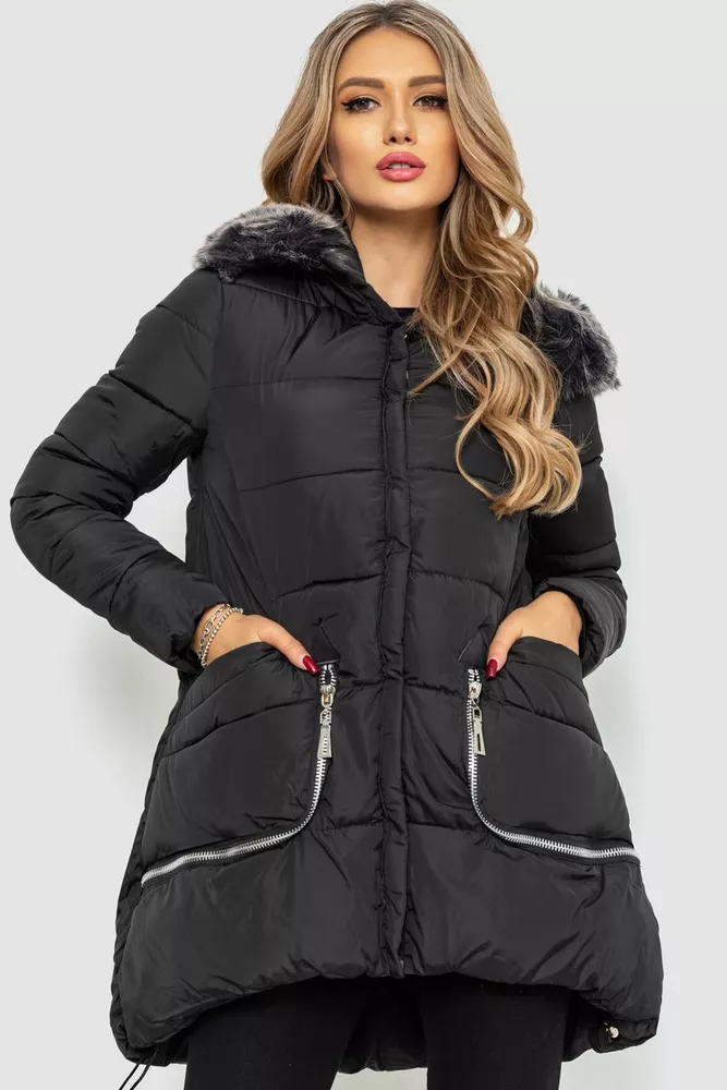 Купити Куртка жіноча, колір чорний, 235R8010 оптом - Фото №1