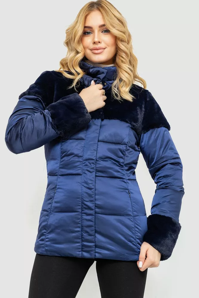 Купити Куртка жіноча демісезонна, колір синій, 235R6929 оптом - Фото №1