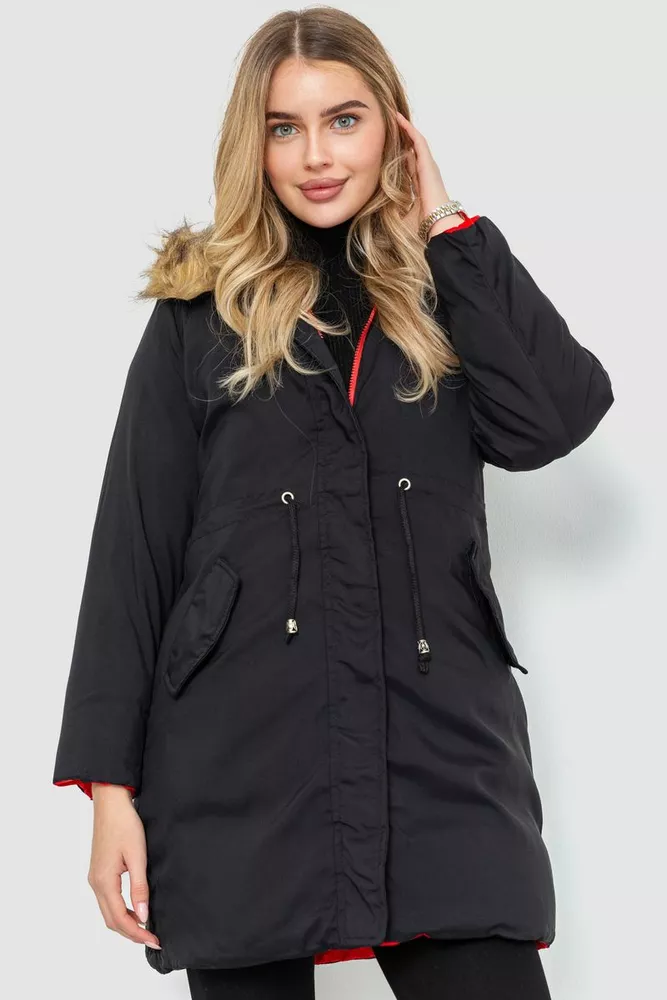 Купить Куртка женская двусторонняя, цвет красно-черный, 129R818-555 - Фото №1