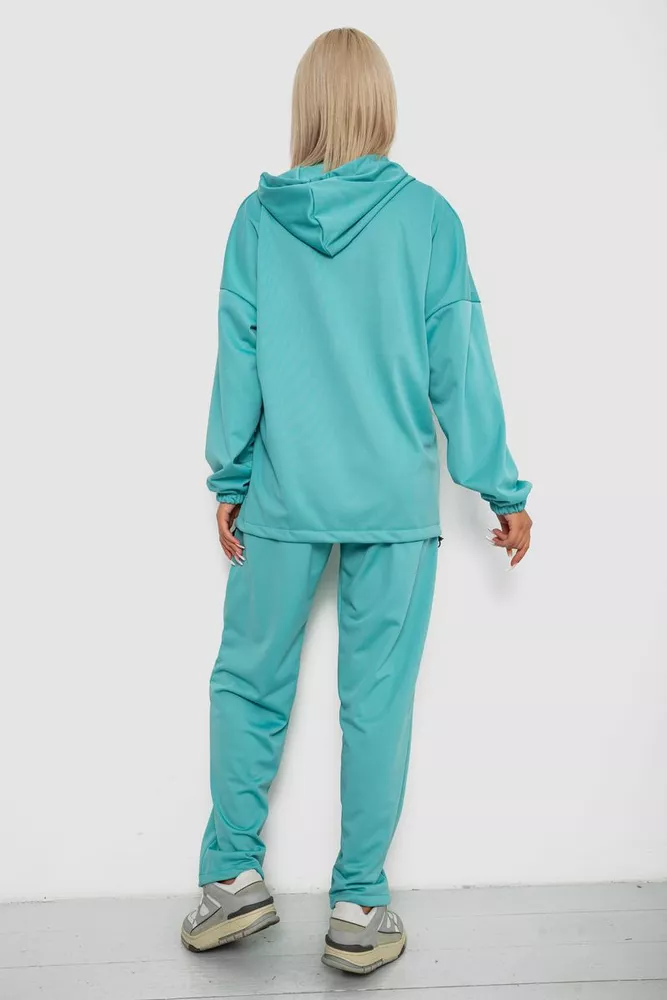 Купити Спортивний костюм жіночий, колір бірюзовий, 238R114-2 - Фото №4