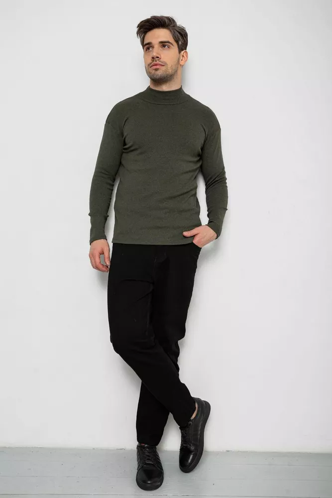 Купити Гольф чоловічий на флісі, колір хакі, 238R338 - Фото №2