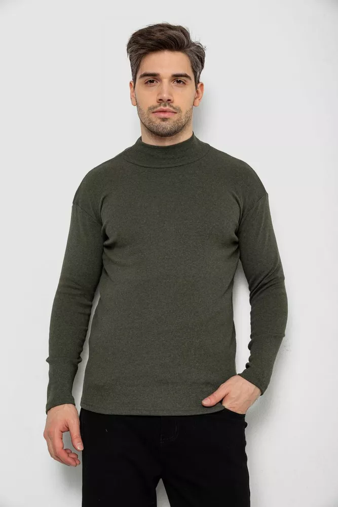 Купити Гольф чоловічий на флісі, колір хакі, 238R338 - Фото №1