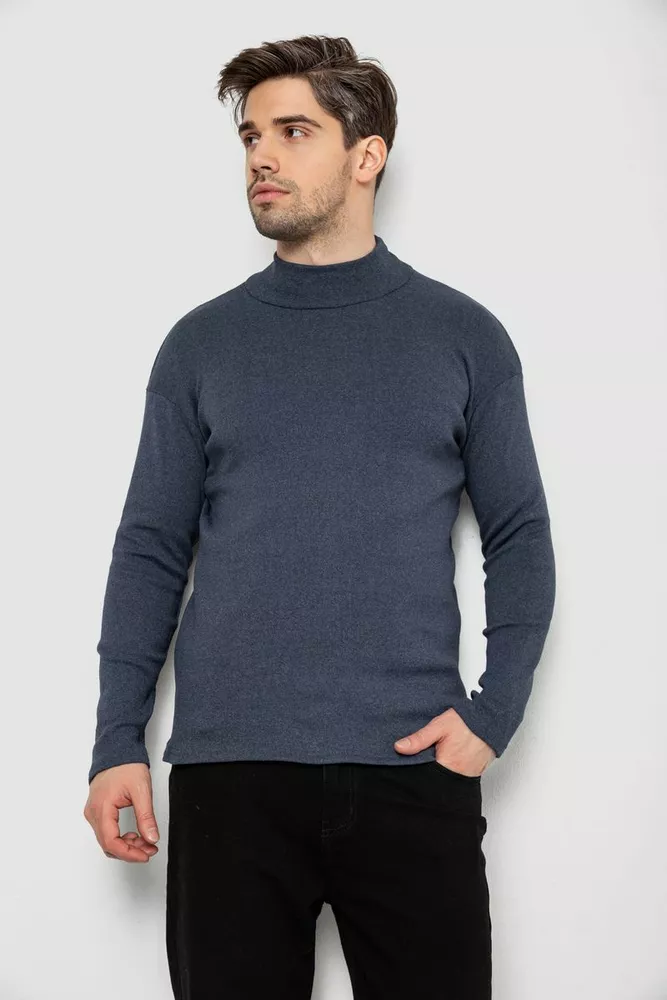 Купити Гольф чоловічий на флісі, колір синій, 238R338 - Фото №1