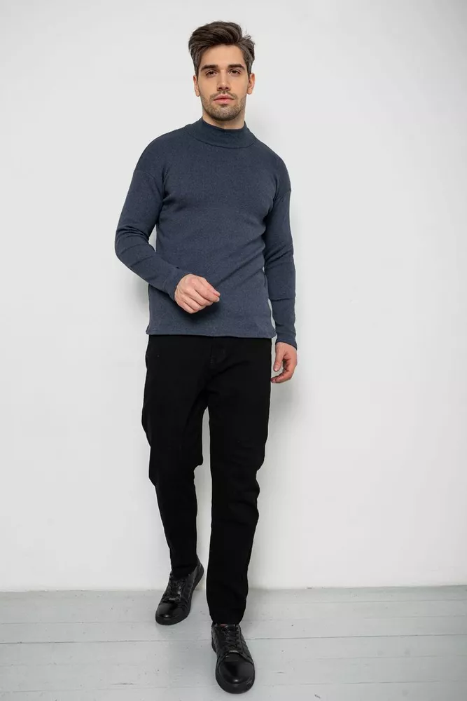 Купити Гольф чоловічий на флісі, колір синій, 238R338 - Фото №2