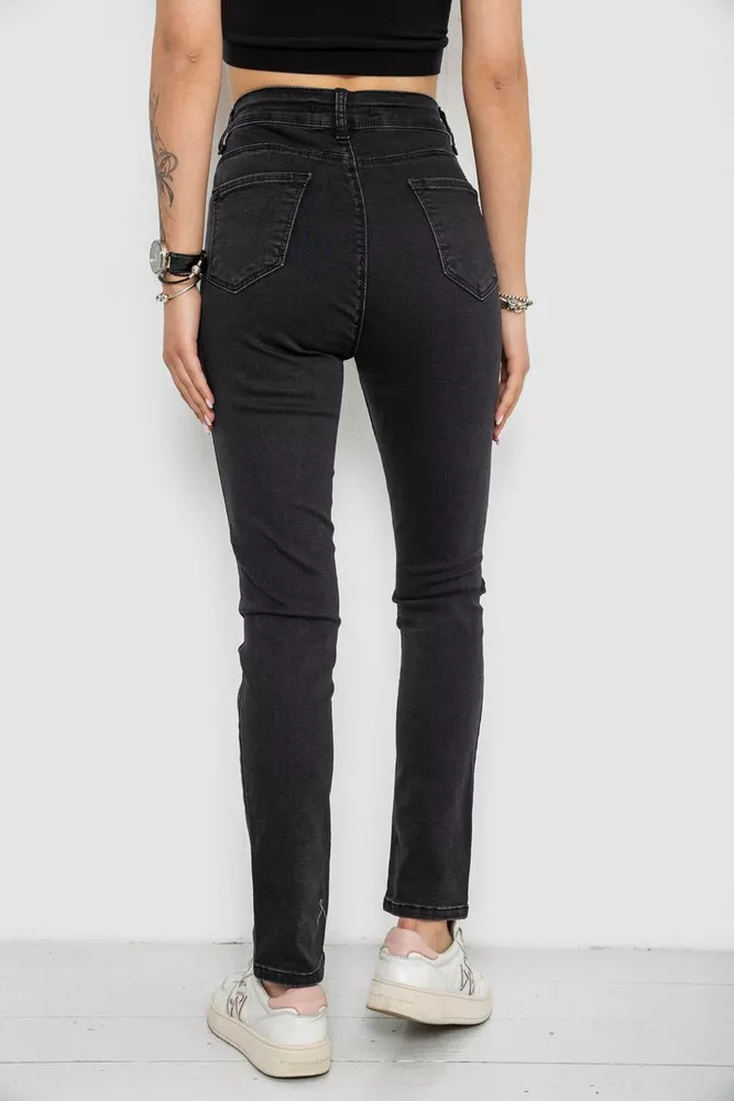 Купити Джинси жіночі Slim Fit, колір чорний, 182R3797 - Фото №4