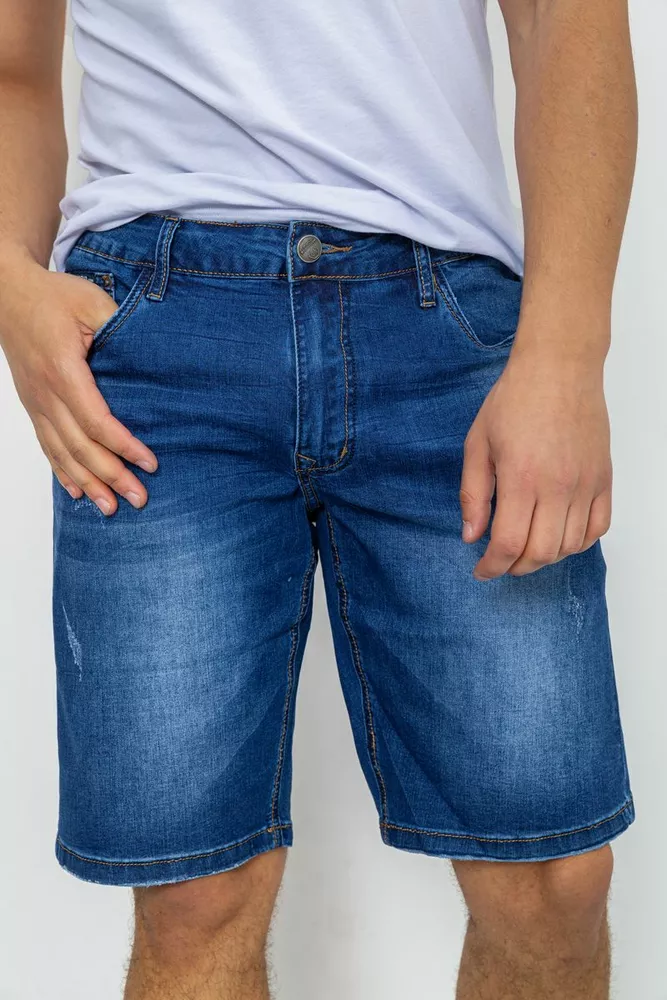 Купить Джинсовые шорты мужские, цвет синий, 244R5A-078 - Фото №1