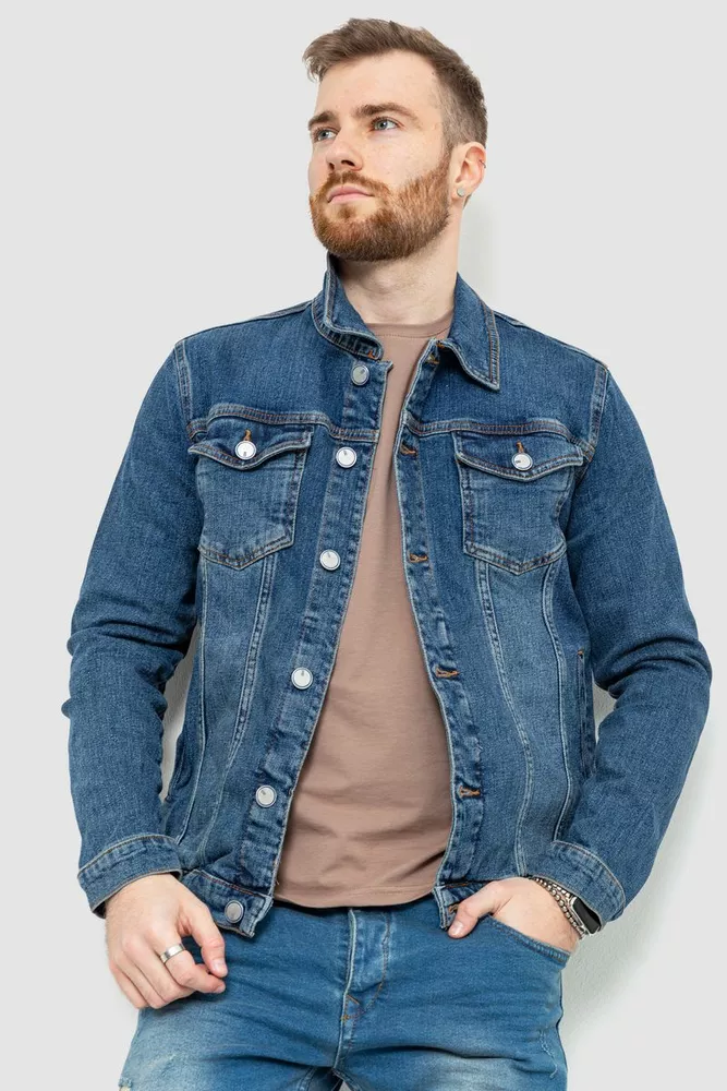 Купити Джинсова куртка чоловіча, колір синій, 157R4602 оптом - Фото №1