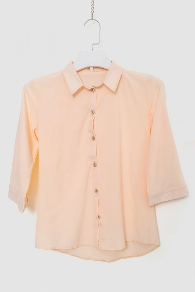 Купити Блуза класична 230R051, колір персиковий, 176R06-U - Фото №1