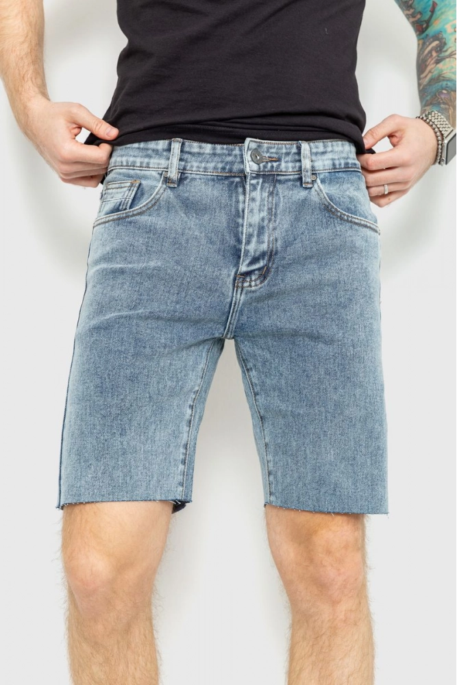 Купить Шорты мужские джинсовые, цвет темно-голубой, 157RM81-21 - Фото №1