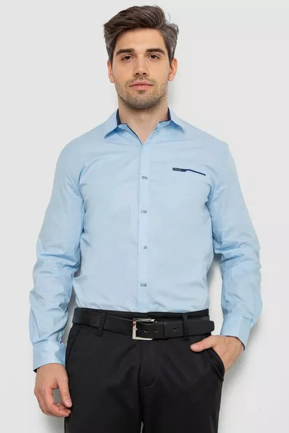 Сорочка чоловіча з коротким рукавом, колір блакитний, 214R7008