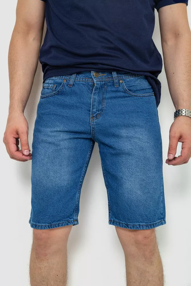 Купити Шорти чоловічі джинсові, колір синій, 244RB002 оптом - Фото №1