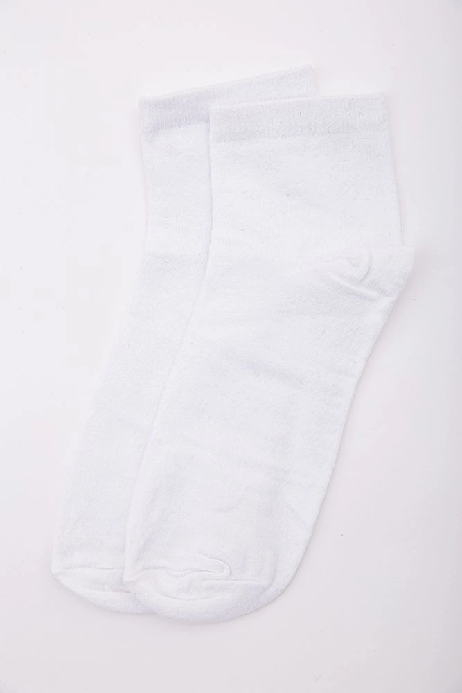 Купить Однотонные мужские носки, белого цвета, 167R307-1 оптом - Фото №1