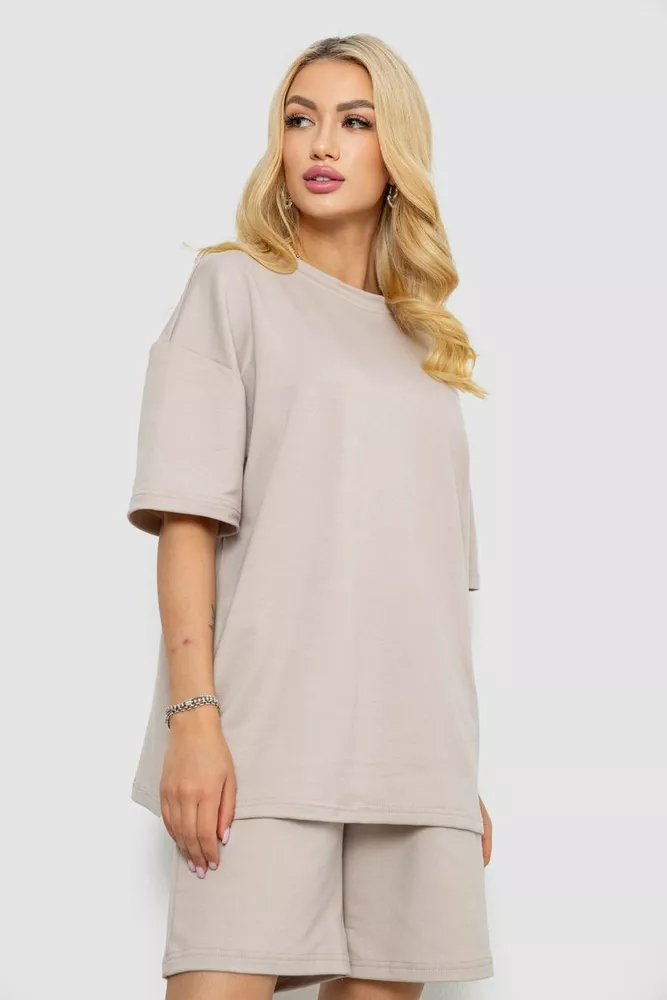 Купити Костюм жіночий повсякденний, колір бежевий, 241R5004 - Фото №3