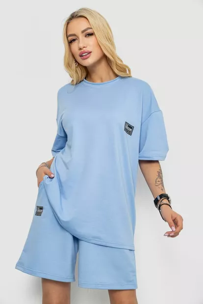 Костюм жіночий повсякденний, колір блакитний, 241R5004