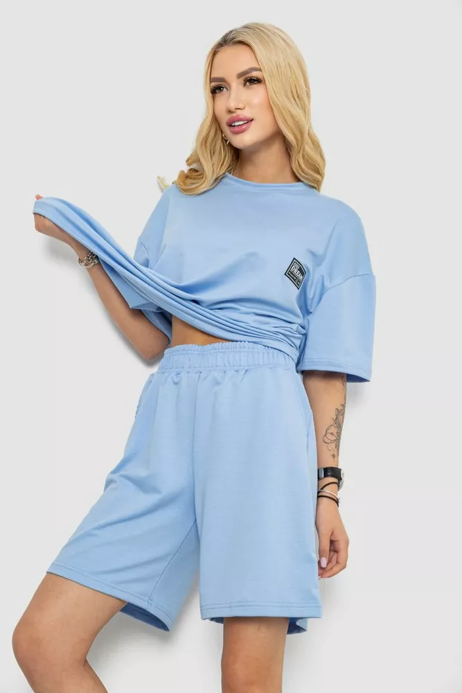 Купить Костюм женский повседневный, цвет голубой, 241R5004 - Фото №3