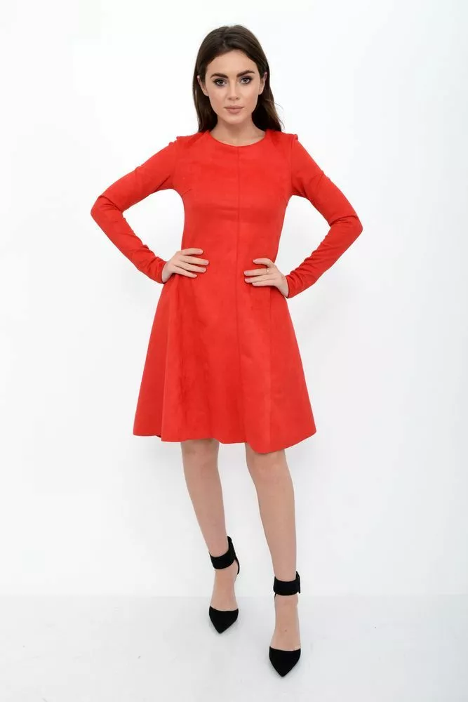 Купити Сукня жіноча, колір червоний, 112R467 оптом - Фото №1
