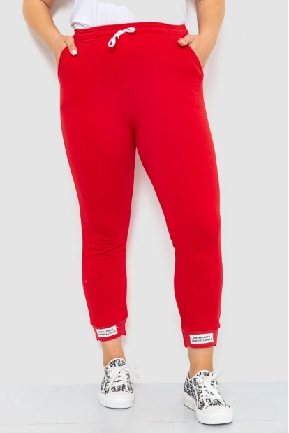 Спорт штани жіночі демісезонні, колір червоний, 226R027