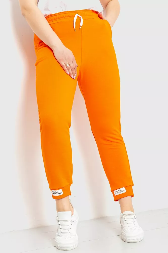 Купить Спорт штаны женские демисезонные, цвет оранжевый, 226R027 оптом - Фото №1