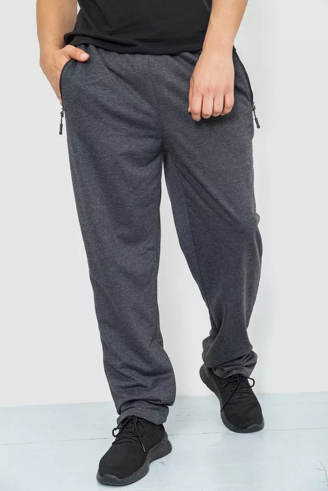 Купить Спорт штаны мужские, цвет темно-серый, 244R41359 оптом - Фото №1