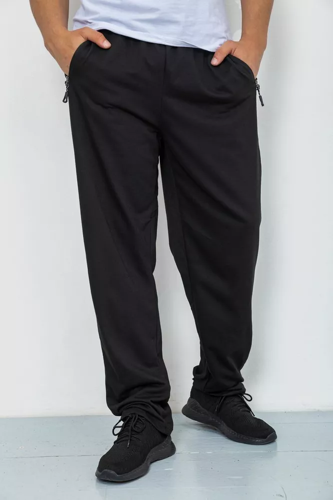 Купить Спорт штаны мужские, цвет черный, 244R41359 оптом - Фото №1