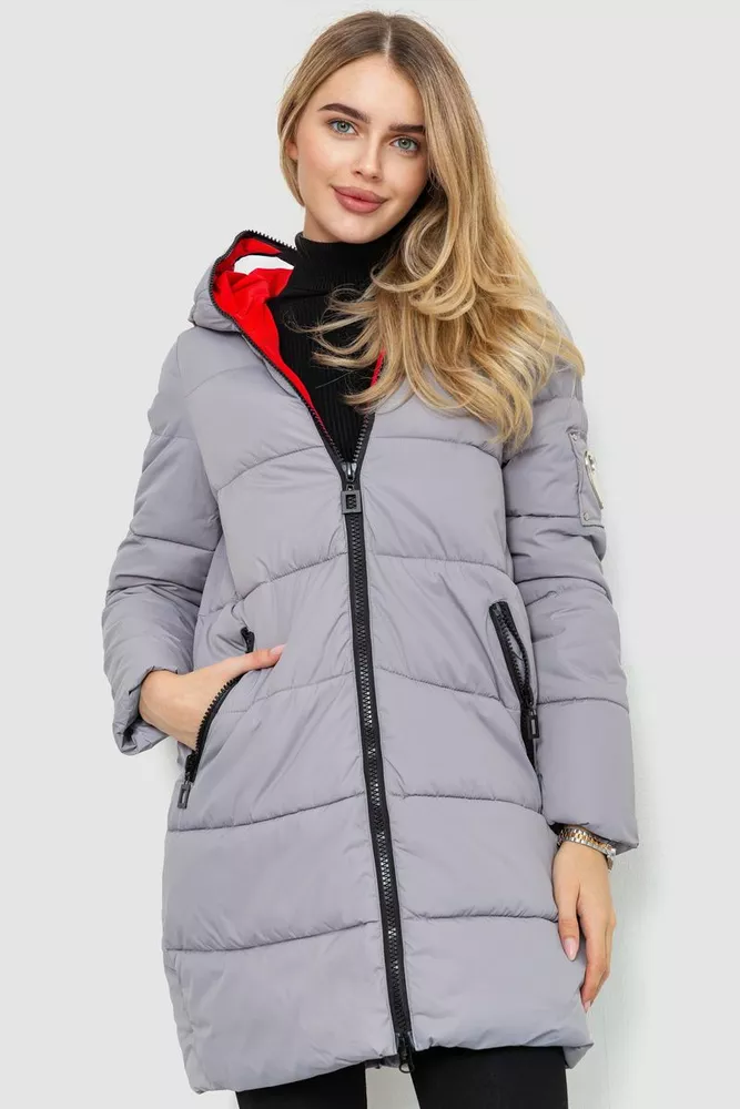Купити Куртка жіноча демісезонна, колір сірий, 235R2662-1 - Фото №1