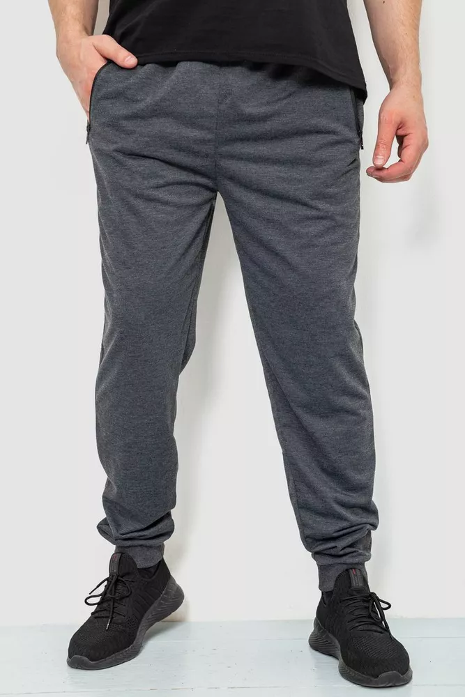 Купить Спорт штаны мужские, цвет темно-серый, 244R4779 оптом - Фото №1
