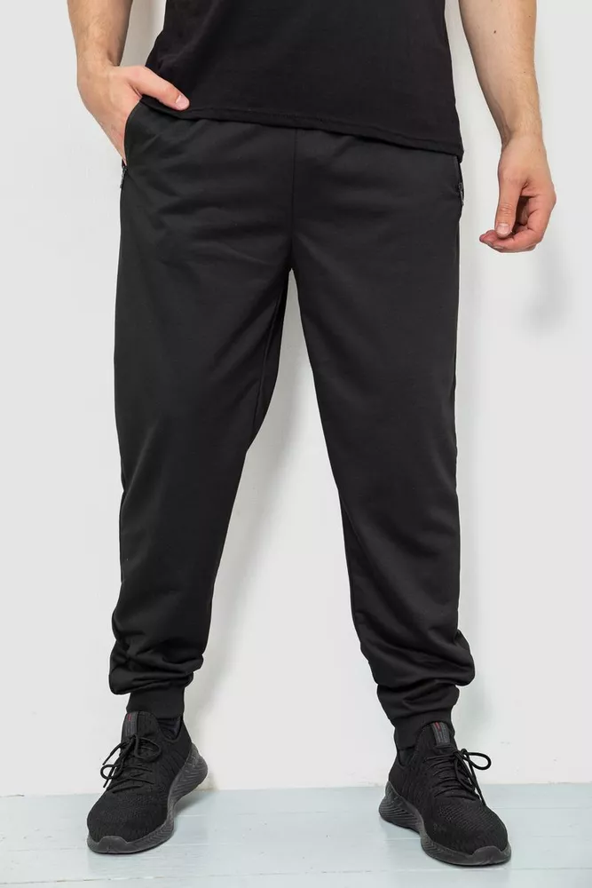 Купить Спорт штаны мужские, цвет черный, 244R4779 - Фото №1