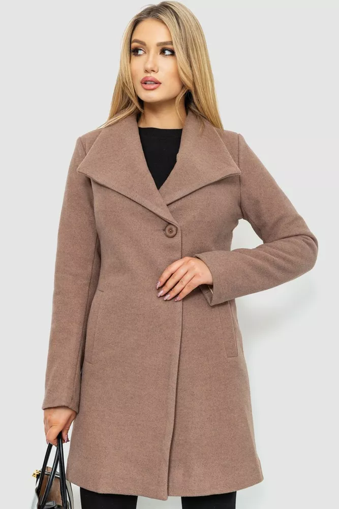 Купити Пальто жіноче, колір темно-бежевий, 186R353 оптом - Фото №1