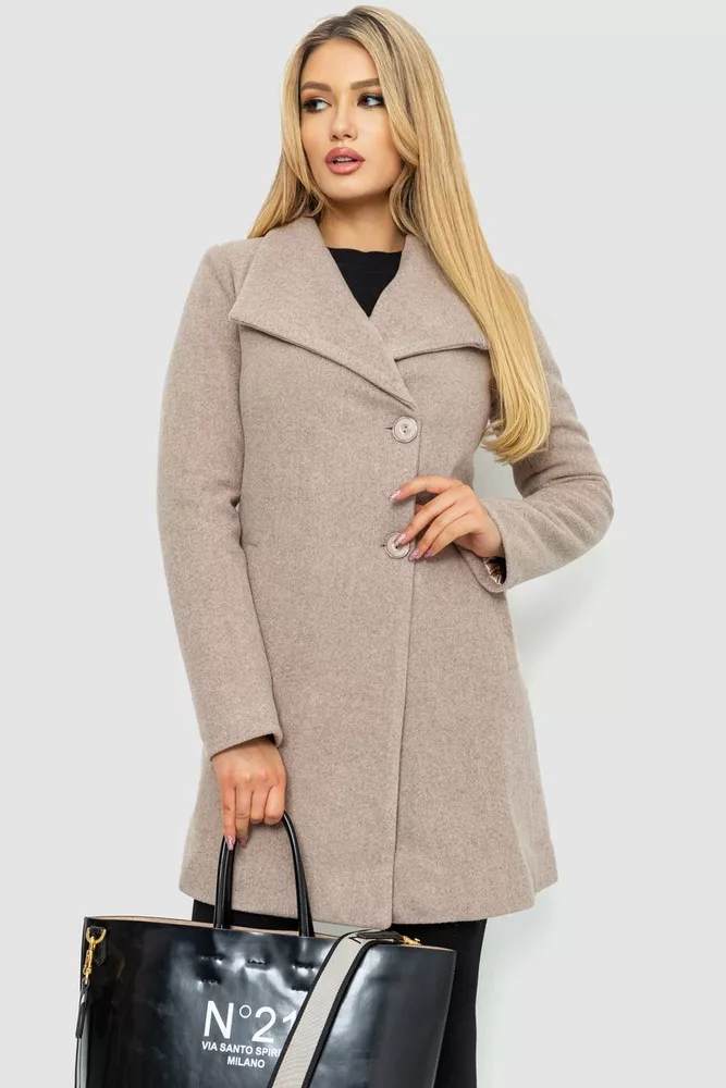 Купити Пальто жіноче, колір бежевий, 186R353 - Фото №1
