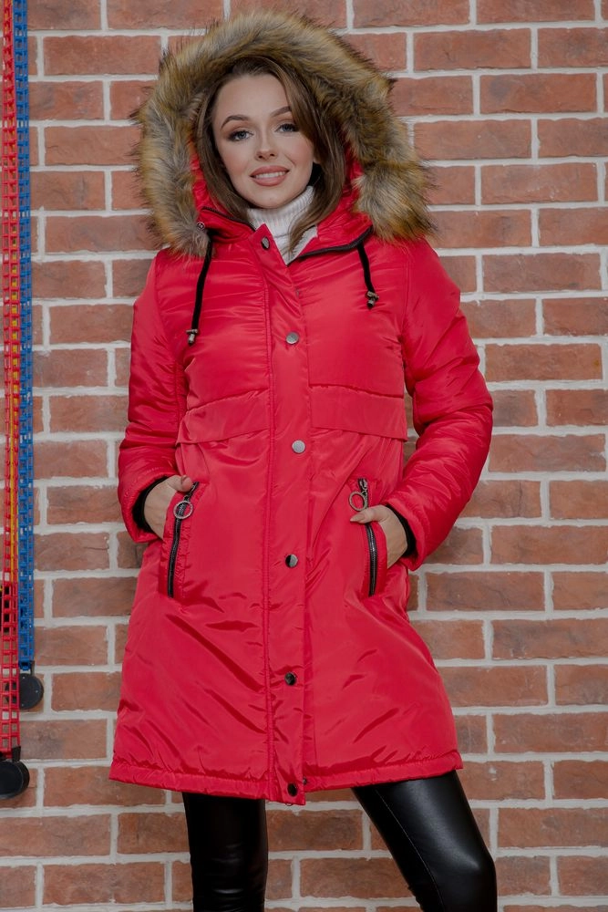 Купити Куртка жіноча зимова  -уцінка, колір червоний, 182R6029-U - Фото №1