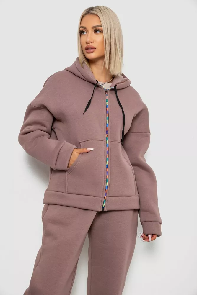 Купити Спортивний костюм жіночий на флісі, колір мокко, 238R5715 - Фото №2