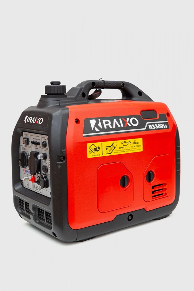 Купити Генератор бензиновий інверторний 3 кВт RAIXO, колір червоно-чорний, R3300is - Фото №1