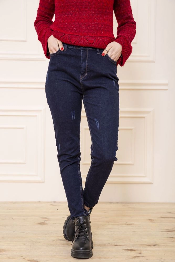 Купити Темно-сині жіночі джинси 117R162 - Фото №1