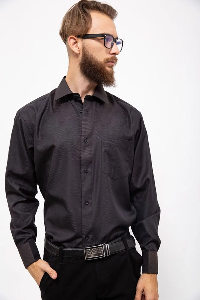 Купить Рубашка  - уценка, цвет черный, 300-7-U - Фото №1
