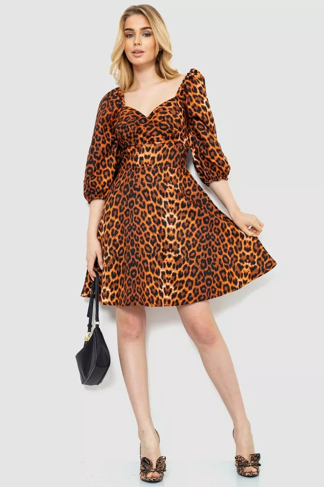 Купити Сукня з леопардовим принтом, колір леопардовий, 172R989 оптом - Фото №1