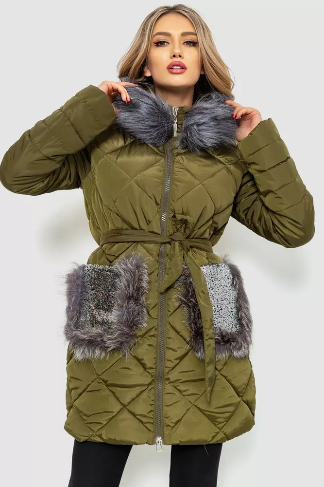 Купити Куртка жіноча, колір хакі, 235R6235 - Фото №1