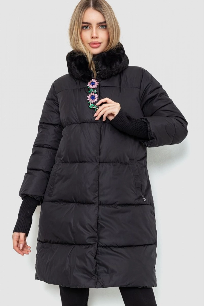 Купити Куртка жіноча, колір чорний, 235R8815 - Фото №1