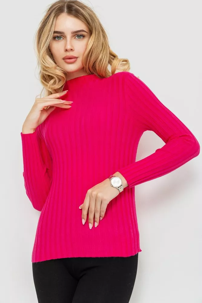 Купити Гольф жіночий однотонний, колір рожевий, 204R038 - Фото №1