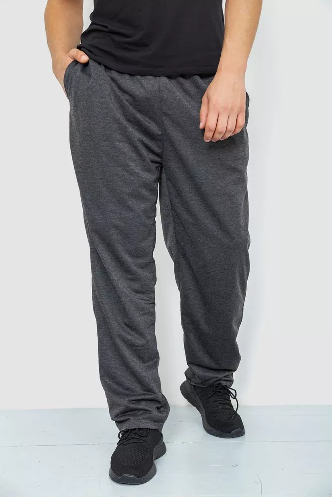 Купить Спорт штаны мужские, цвет темно-серый, 244R0033 оптом - Фото №1