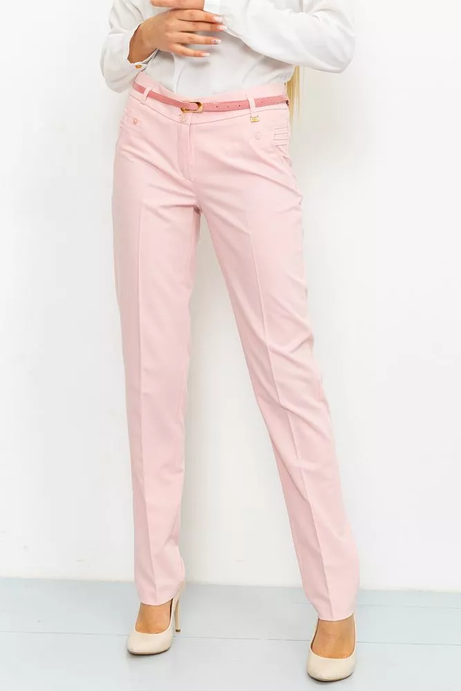 Купити Штани жіночі, колір світло-рожевий, 182R226-2 - Фото №1