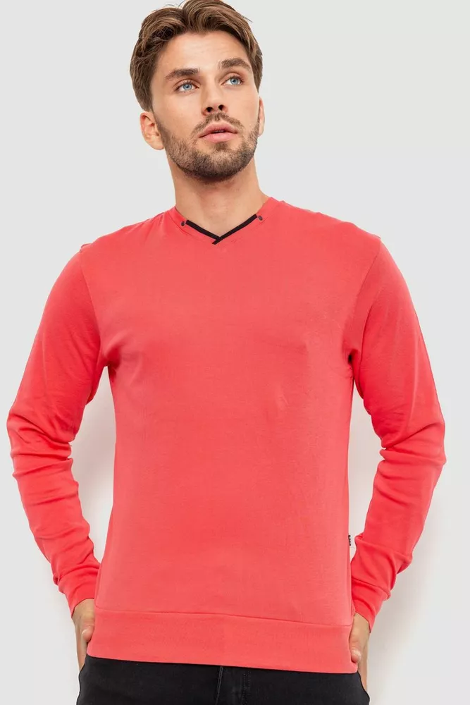 Купить Пуловер мужской, цвет коралловый, 235R22296 - Фото №1