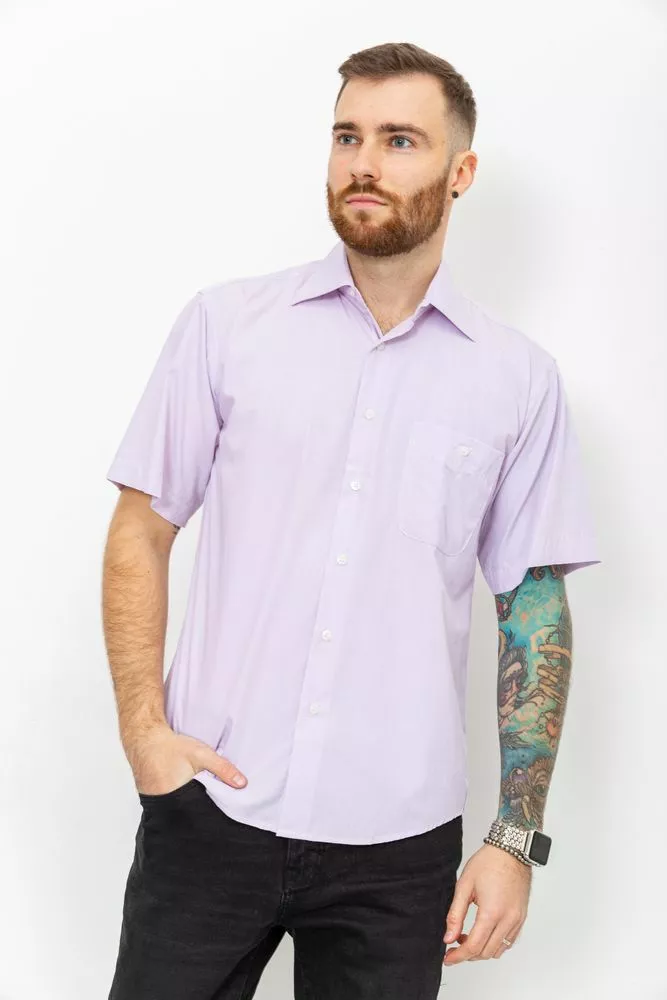 Купить Рубашка мужская   -уценка, цвет светло-сиреневый, 131R143863-U - Фото №1