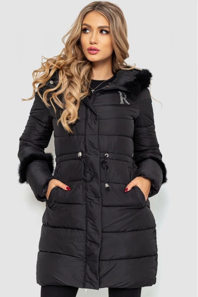 Купити Куртка жіноча, колір чорний, 235R2003 оптом - Фото №1
