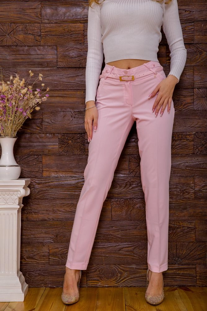 Купити Штани жіночі, колір рожевий, 182R246 - Фото №1